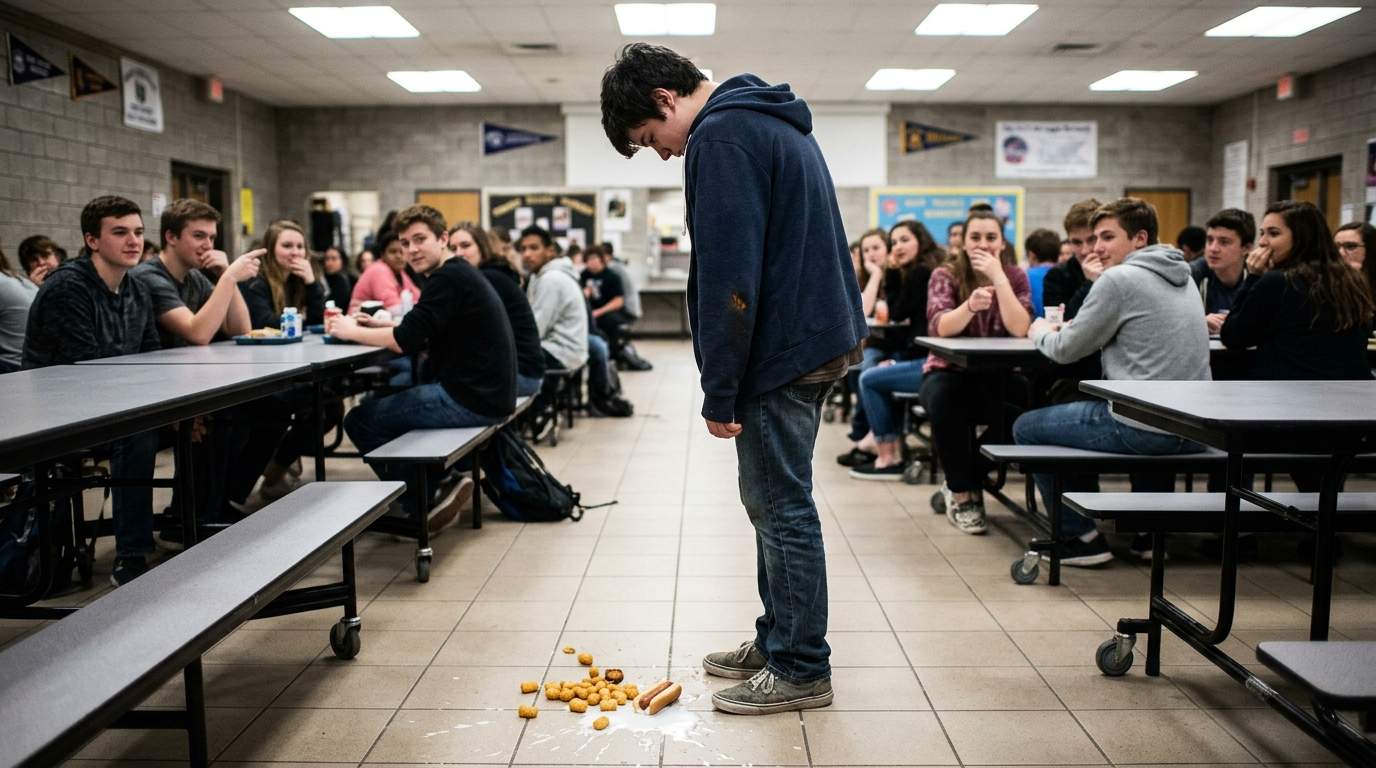 The day my lunch tray exploded in the cafeteria.