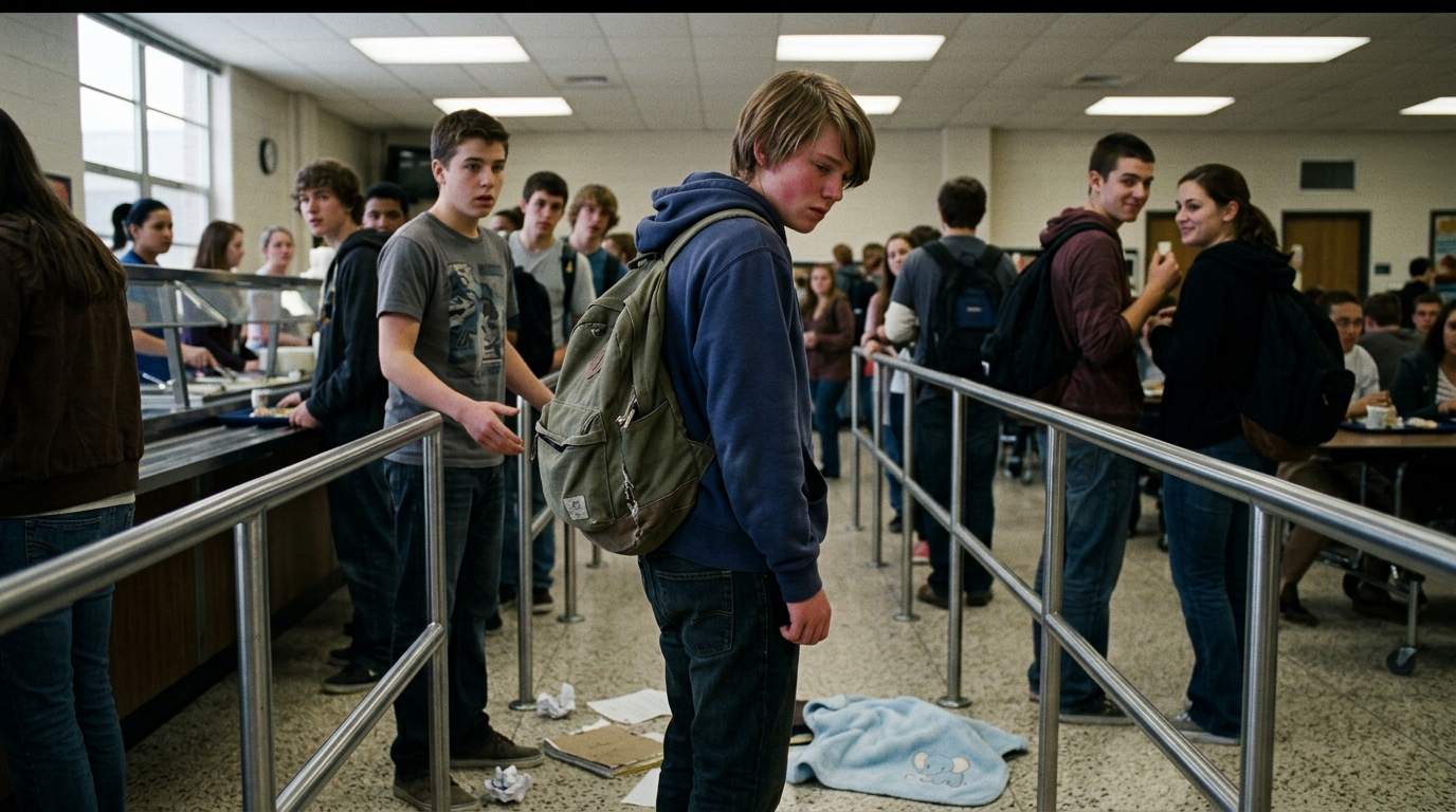 I still cringe thinking about my backpack ripping open in the cafeteria.
