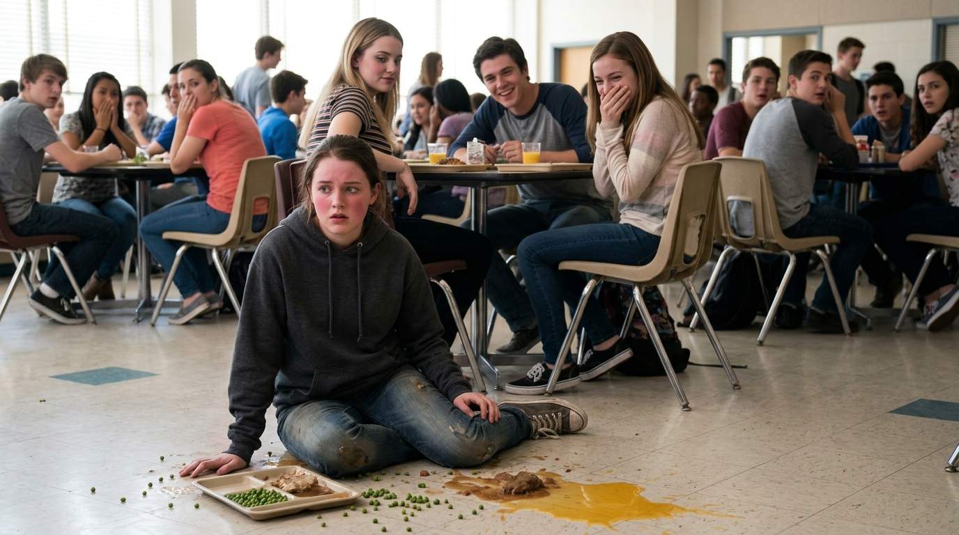 The day my best friend pulled my chair in the cafeteria.