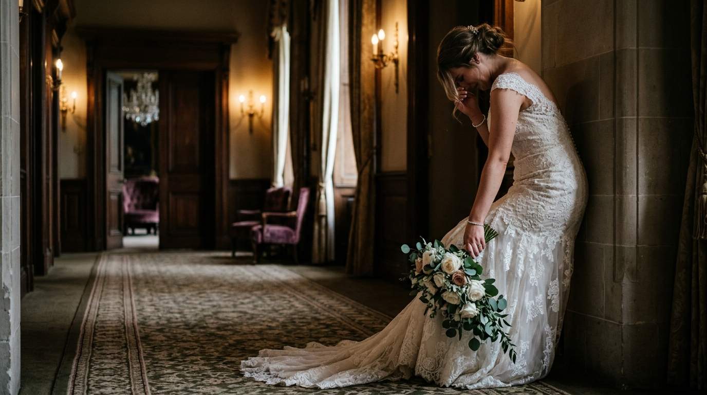 My groom vanished mid-wedding, only for me to find him with my sister in the bridal suite.
