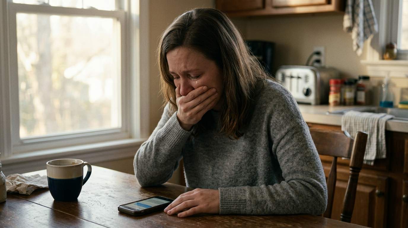 I saw my husband's secret texts; our perfect life was a lie, exposed in our kitchen.