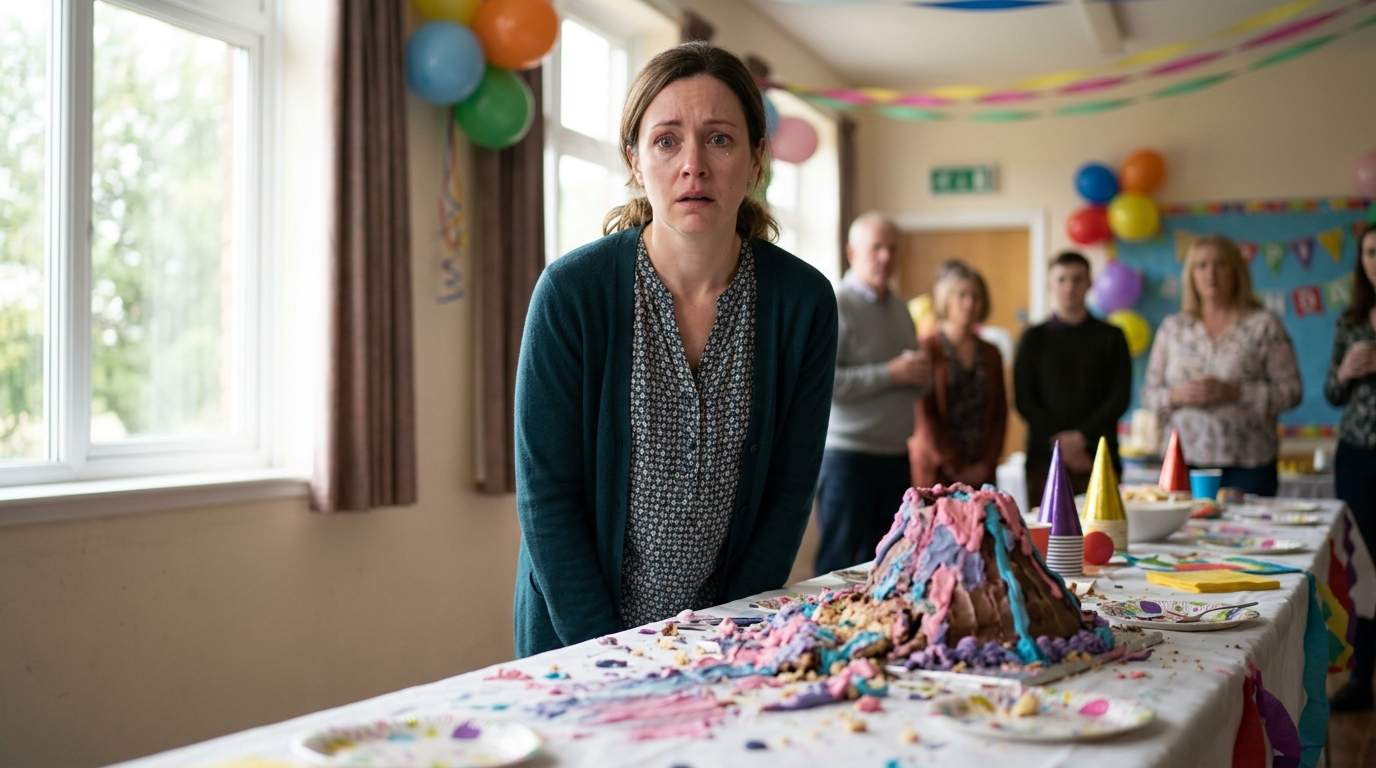 I caught my sister trashing my son's birthday cake, right before guests arrived.