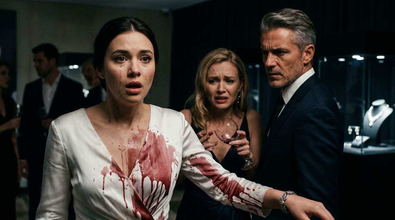 Vicious Heiress Ruins Luxury Jewelry Gala with Wine, Unveiling Billionaire's Shocking Heirloom Secret!