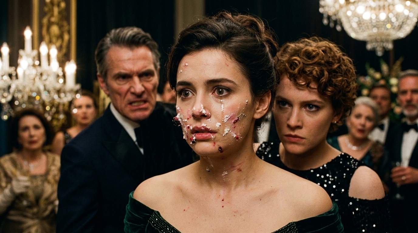 Billionaire's High Society Birthday Explodes as Socialite's Cake Attack Reveals Bride's Secret Identity in Shocking Scandal!