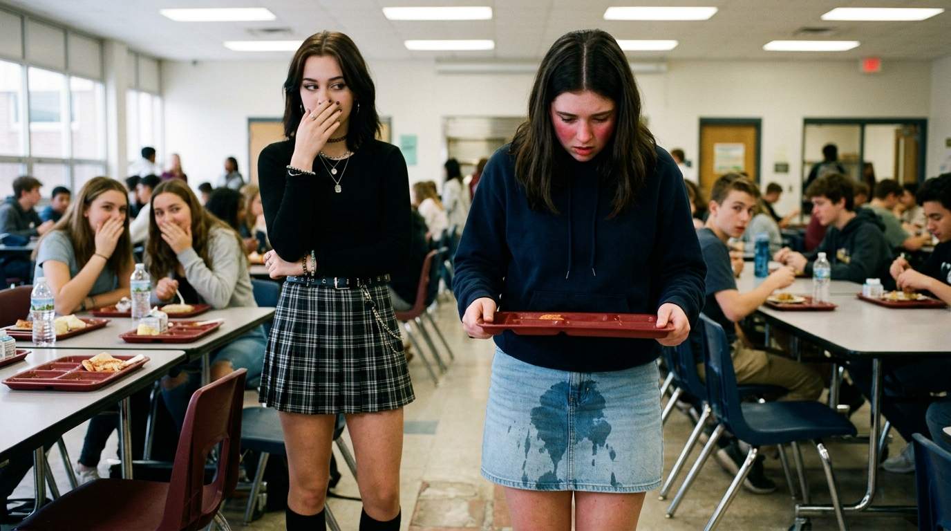 The day my lunch ended up on my new skirt.