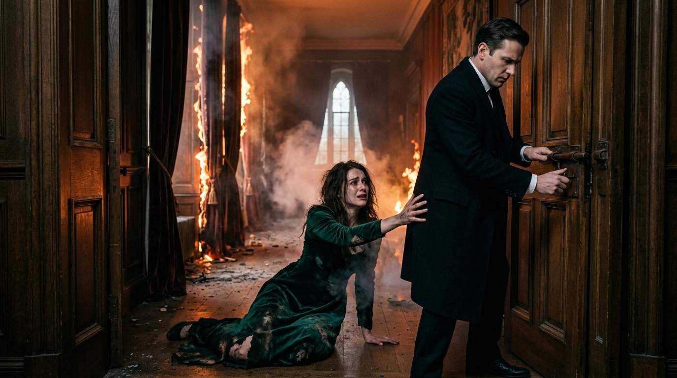 Trapped in a Blazing Manor: Her Husband's Sinister Betrayal Unleashed a Dark Secret of Ancient Wealth & Revenge