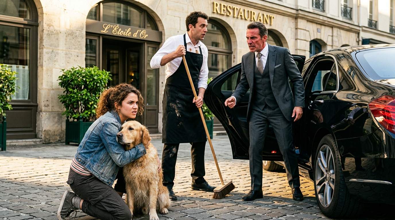 Wealthy Magnate's Fury: Waiter Douses Beloved Therapy Dog Outside Luxury Restaurant – But His REAL Reason Will Shock You!