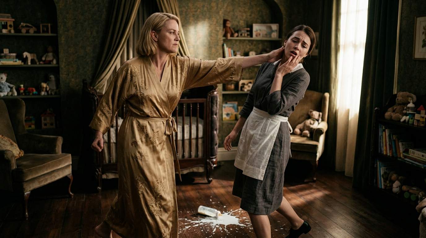 Nursery Nightmare: Maid Uncovers Deadly Family Secret in Baby Bottle, Exposing Hidden Danger and Tearing a Wealthy Family Apart!