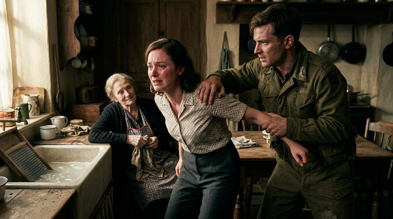 Soldier’s Sudden Return Exposes Wife Forcing Mother-In-Law To Drink Basin Water, Unveiling Shocking Family Betrayal.