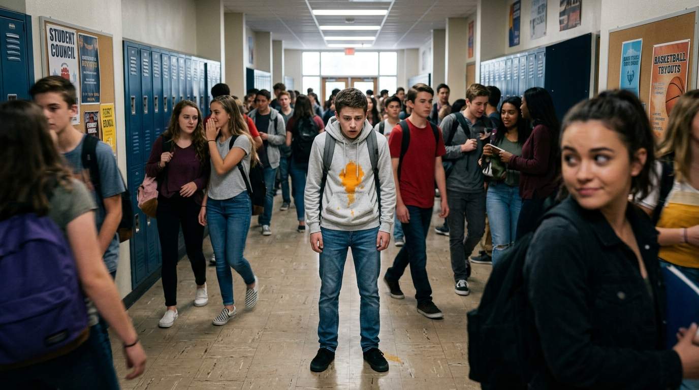 The sticky juice stain in the hallway changed everything.