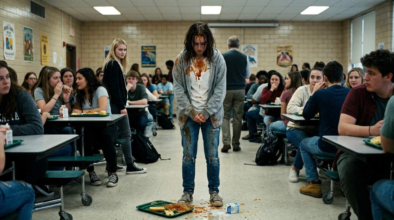 My stomach still drops remembering the cafeteria food fight that wasn't.
