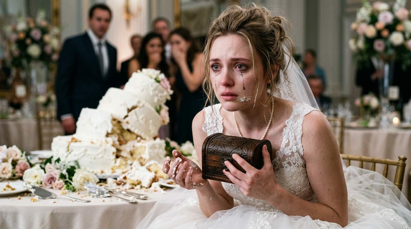 Everyone gasped when the wedding cake crashed, exposing my fiancé's unforgivable secret for all to see!