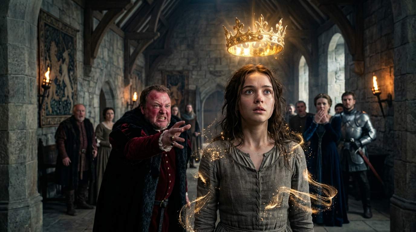 Elderly King's Coronation Nightmare: Magic Crown SHUNS Heir, Instantly Transforms Scullery Maid! Royal Succession Shattered by Ancient Prophecy in a Fantasy Epic!