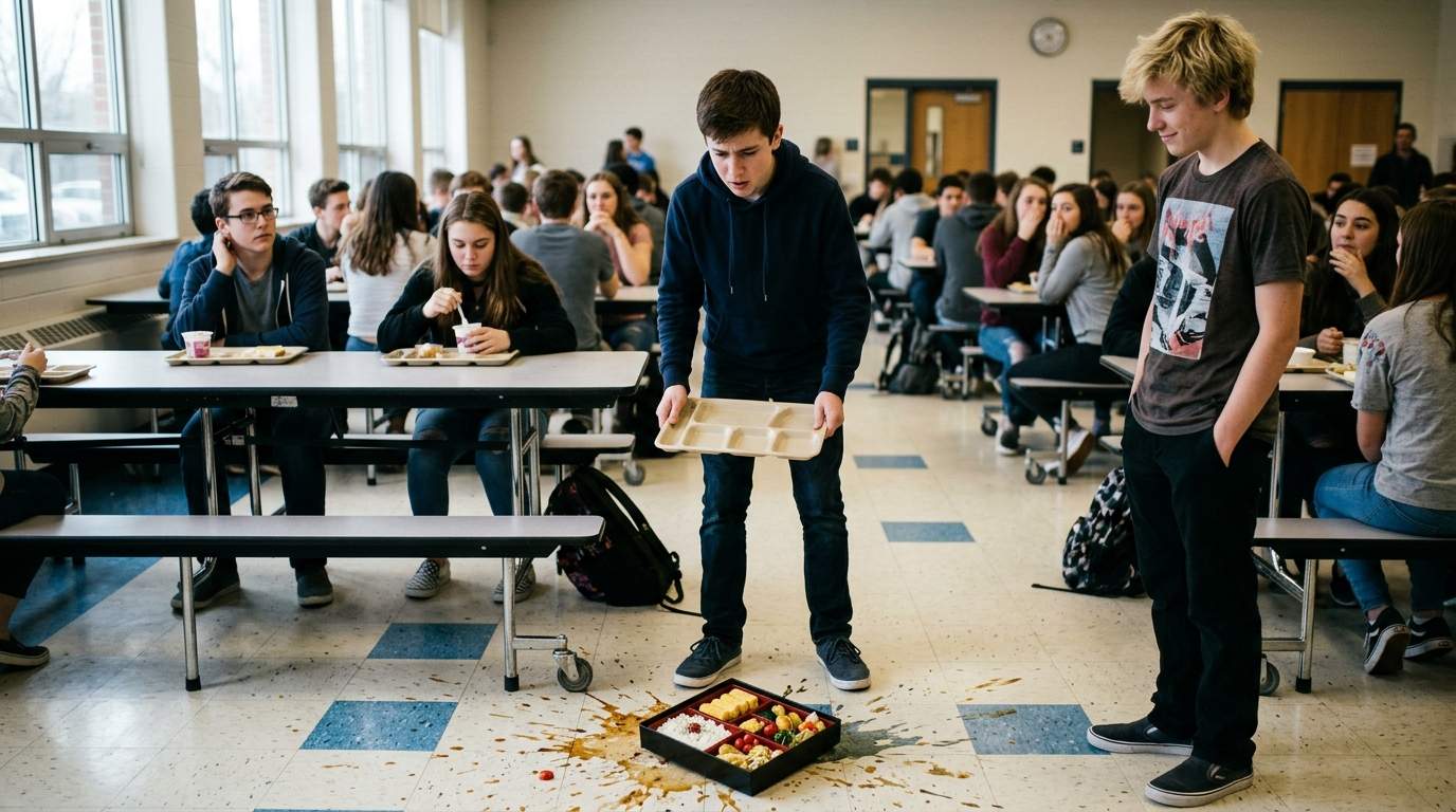 That time my mom's homemade lunch ended up a mess in the cafeteria.