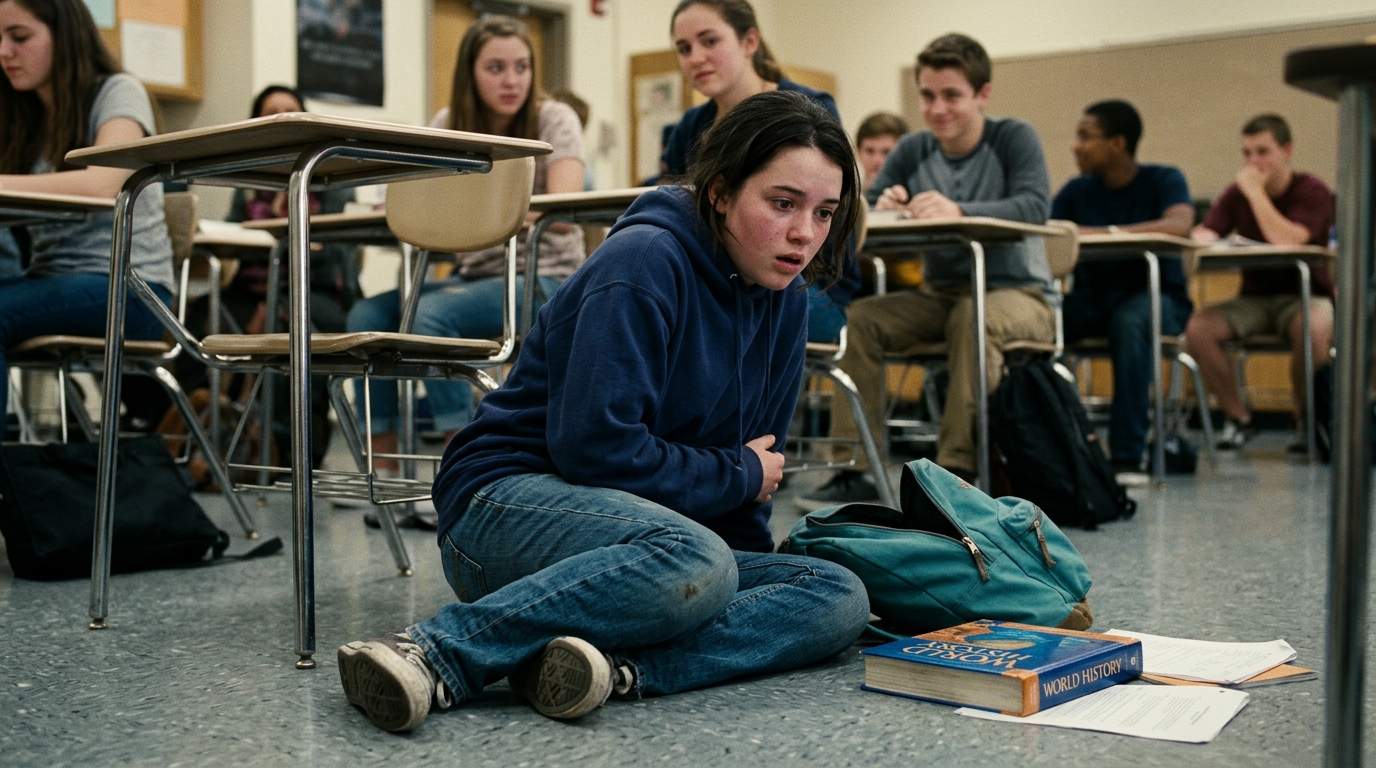 I still feel the floor hit my back when that chair disappeared.