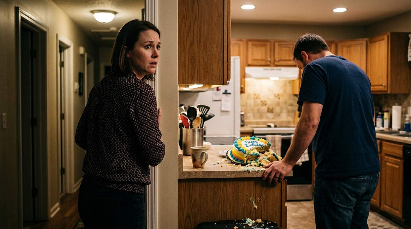 I watched my husband smash our son's birthday cake, then he blamed me.