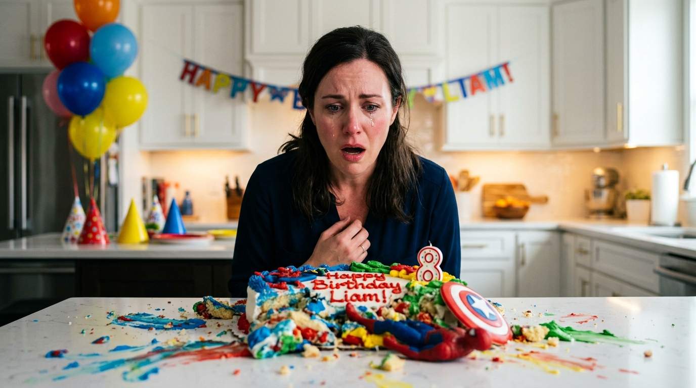 I watched in horror as my sister-in-law deliberately smashed my son's 5th birthday cake right before guests arrived!