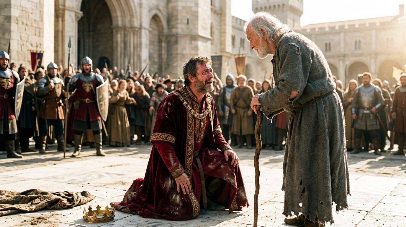 Unthinkable Humility: King Kneels Before Beggar, Unveiling Ancient Secret That Shakes The Kingdom!