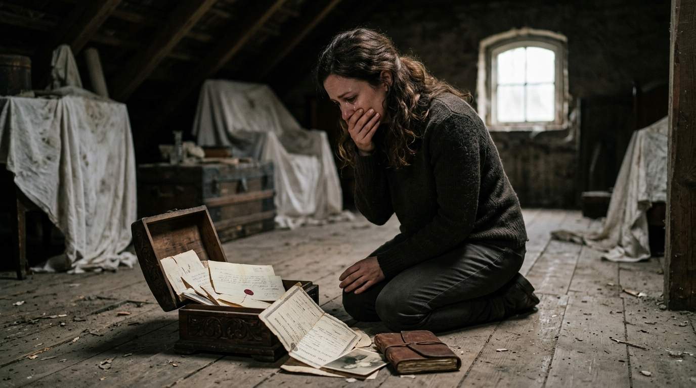 The chilling secret in Aunt Mildred's mansion revealed my whole life was a lie.