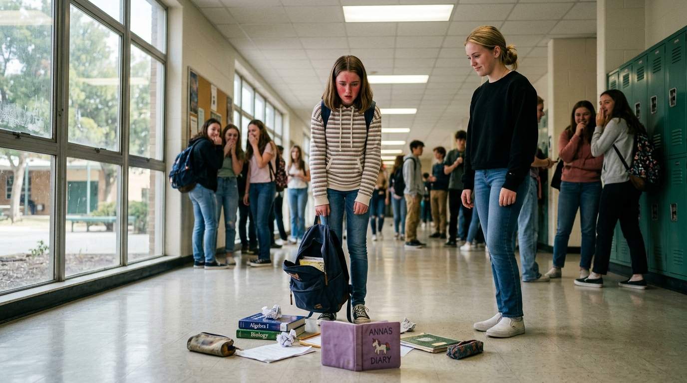 That time my diary spilled across the hallway floor.