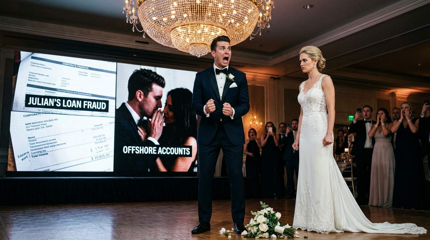 BILLIONAIRE WEDDING DISASTER: Heir's Corporate Secrets Explode On Screen, Shattering His Empire and High Society