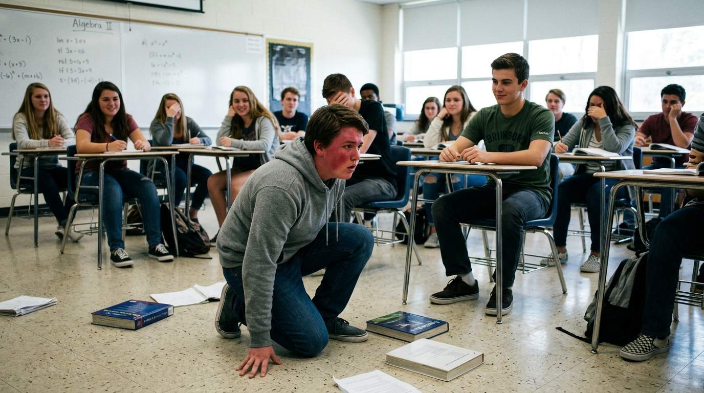 My chair wasn't there and everyone saw