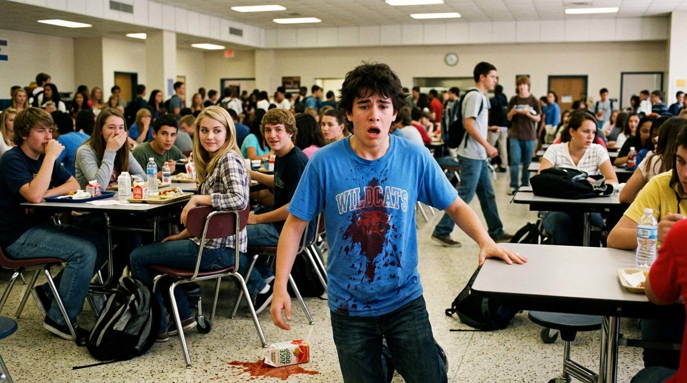 Still cringe thinking about the juice carton incident in the cafeteria.