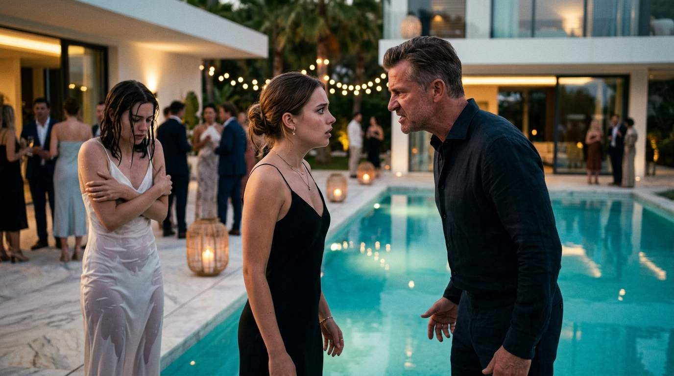 Luxury Villa Scandal: Socialite's Cruel Prank Plunges Heir Into Pool, Sparking Billionaire's Rage And Unearthing Family Secrets!