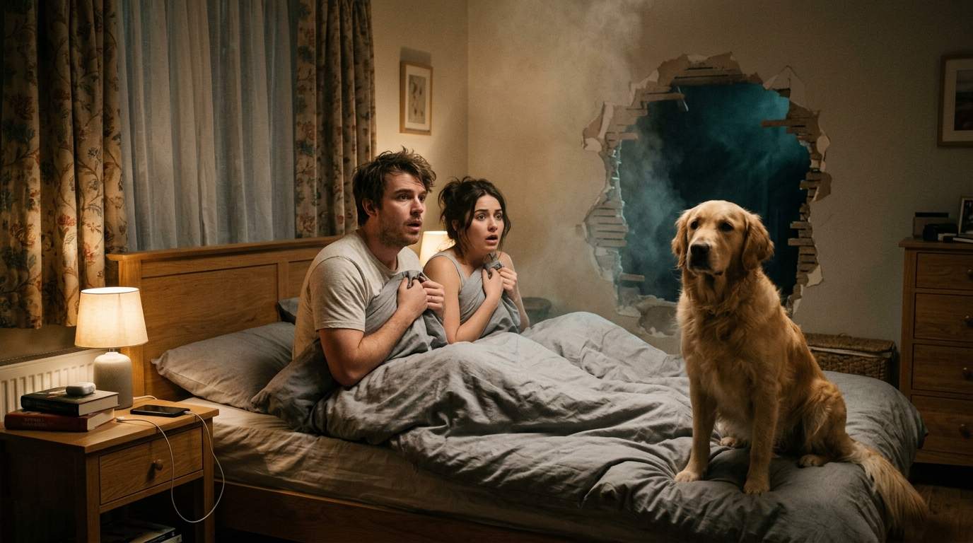 Their Loyal Dog's Frenzy at the Bedroom Wall Unearths a Hidden Secret and a Deep Marriage Mystery