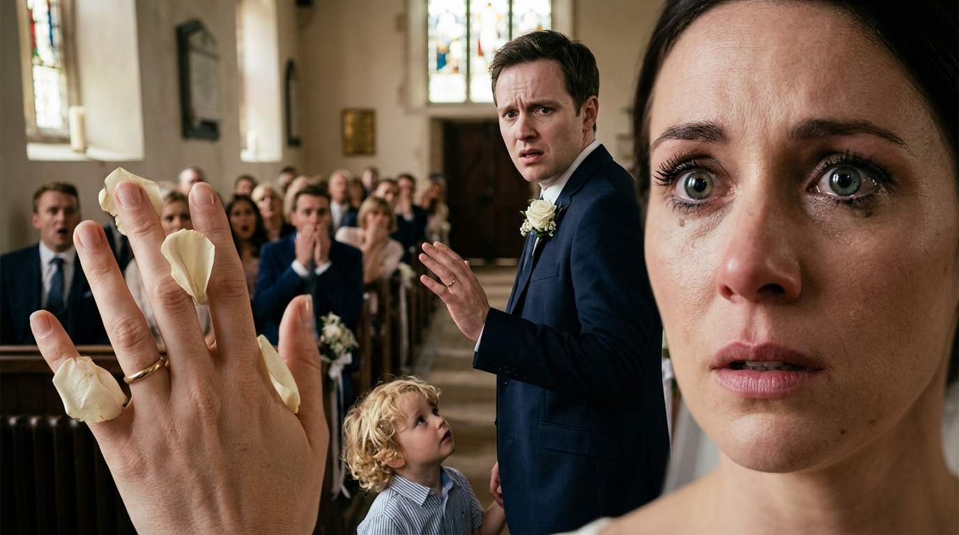 I dropped my bouquet as my fiancé's secret child ran down the aisle during our wedding.