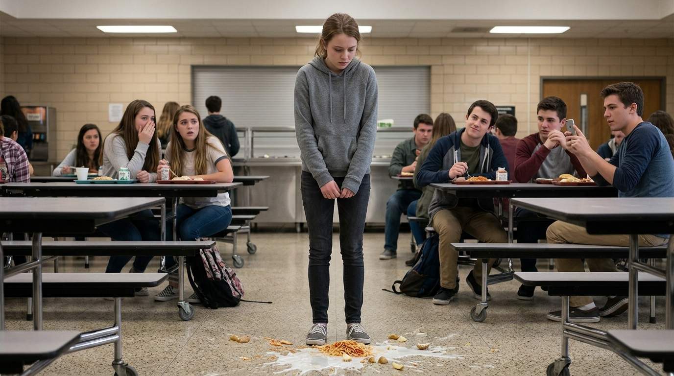 I still think about my lunch tray hitting the cafeteria floor.