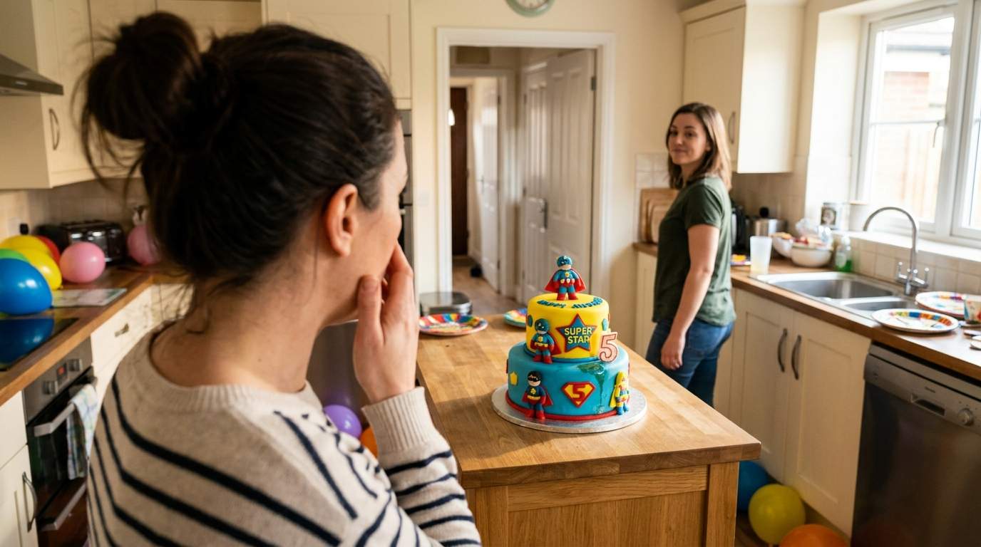 I caught my sister poisoning my son's birthday cake, and she just laughed.