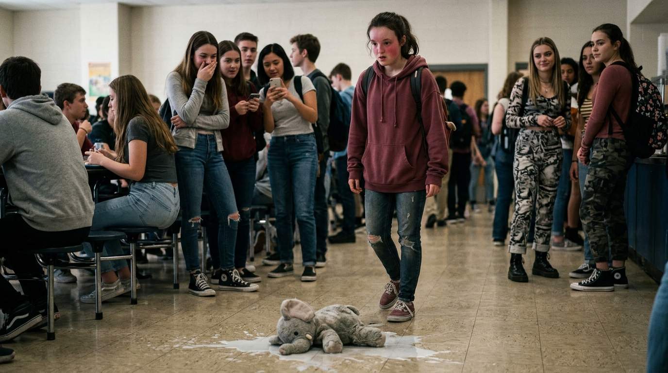 My Backpack Spilled Everything in the Cafeteria.