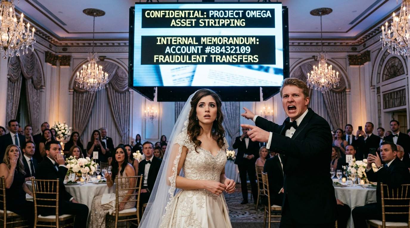 Billionaire Wedding Explodes: Old-Money Socialite Uncovers Groom’s Corporate Betrayal on Live Screen.