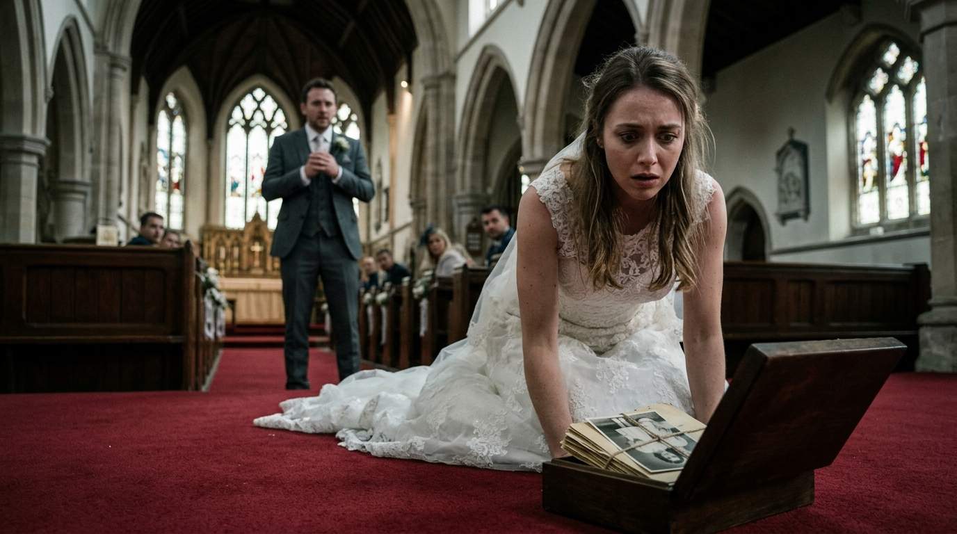 My perfect wedding crumbled when I tripped, exposing my fiancé’s unthinkable secret for all to see.