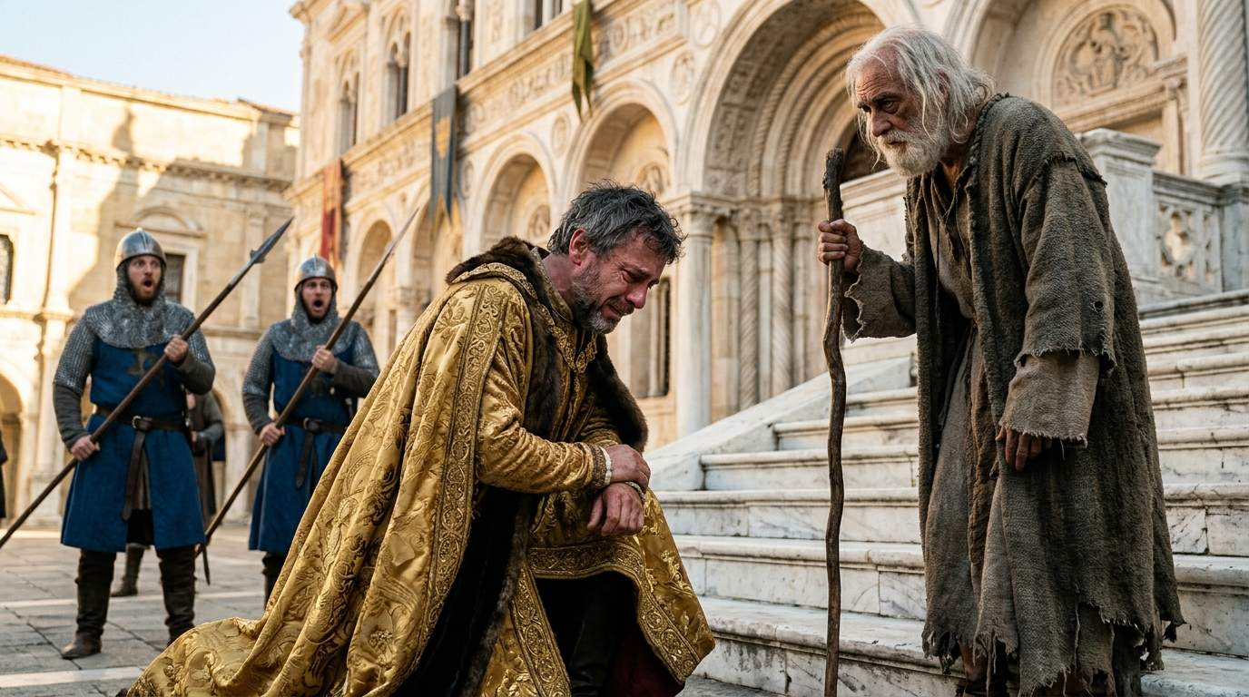 Royal Palace Stunned: King Kneels Before Beggar, Unveiling a Kingdom's Ancient Mystery
