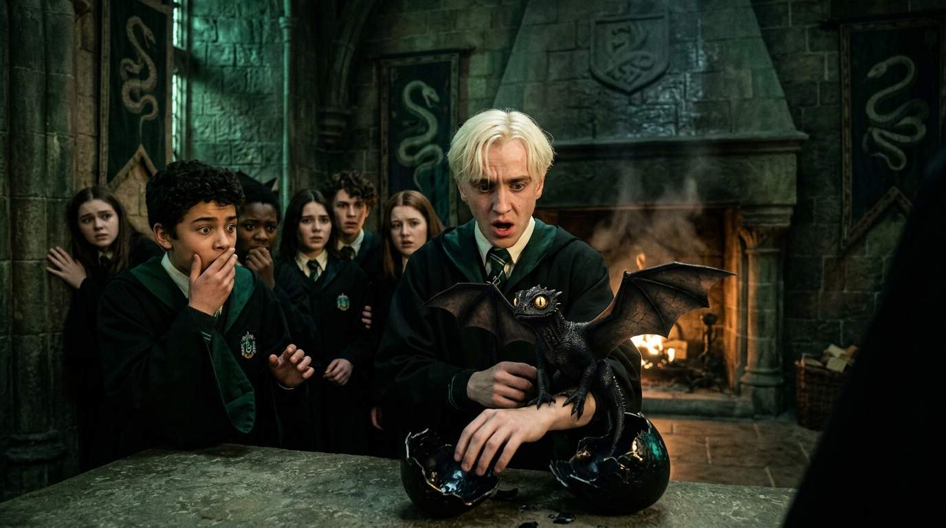 Slytherin's Forbidden Dragon: Malfoy Unleashes Ancient Magic in Hogwarts' Darkest Secret!