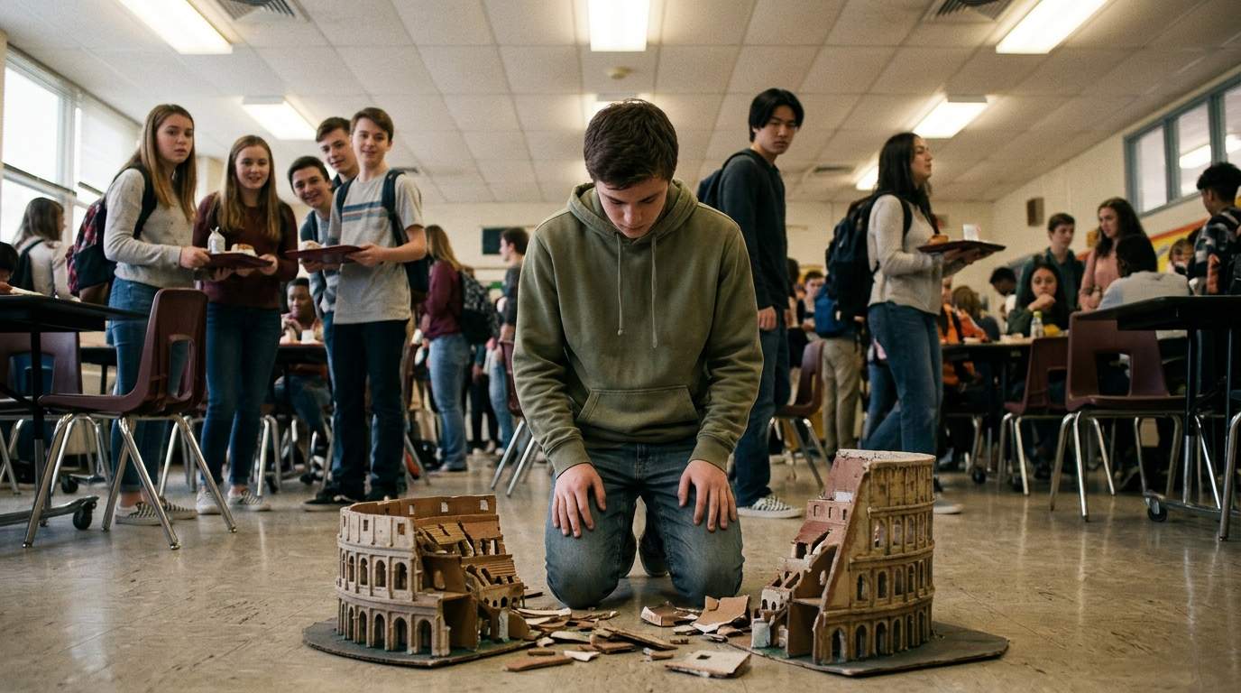 The day my diorama exploded in the cafeteria.