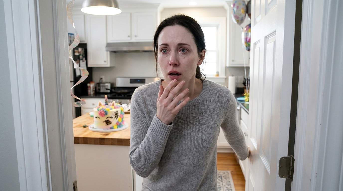 I caught my ex-husband sabotaging our daughter's birthday cake in the kitchen, minutes before guests arrived.