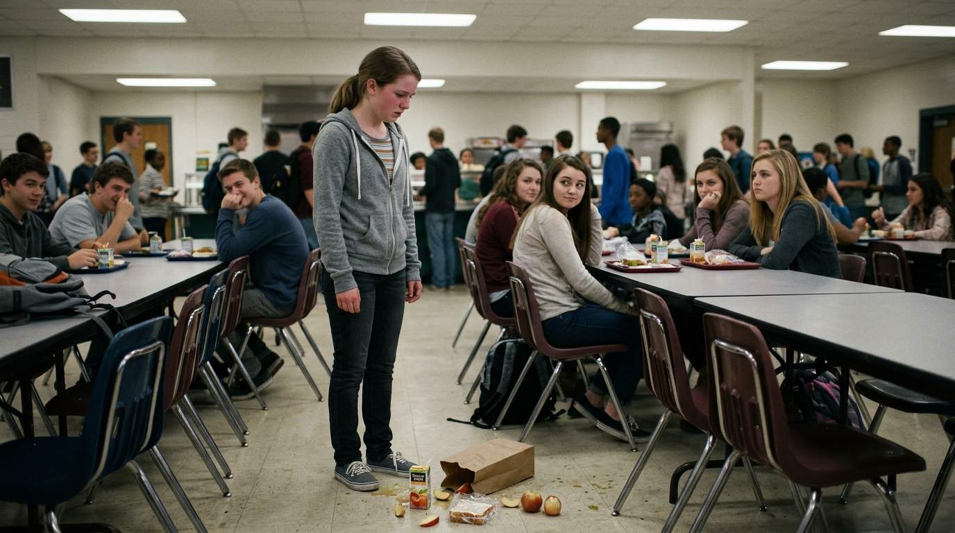 The way my lunch bag spilled all over the cafeteria floor.