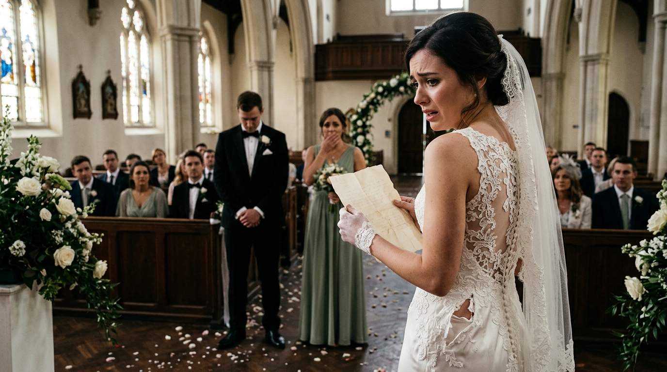 My wedding dress ripped, exposing a hidden love letter from my groom to my own sister.