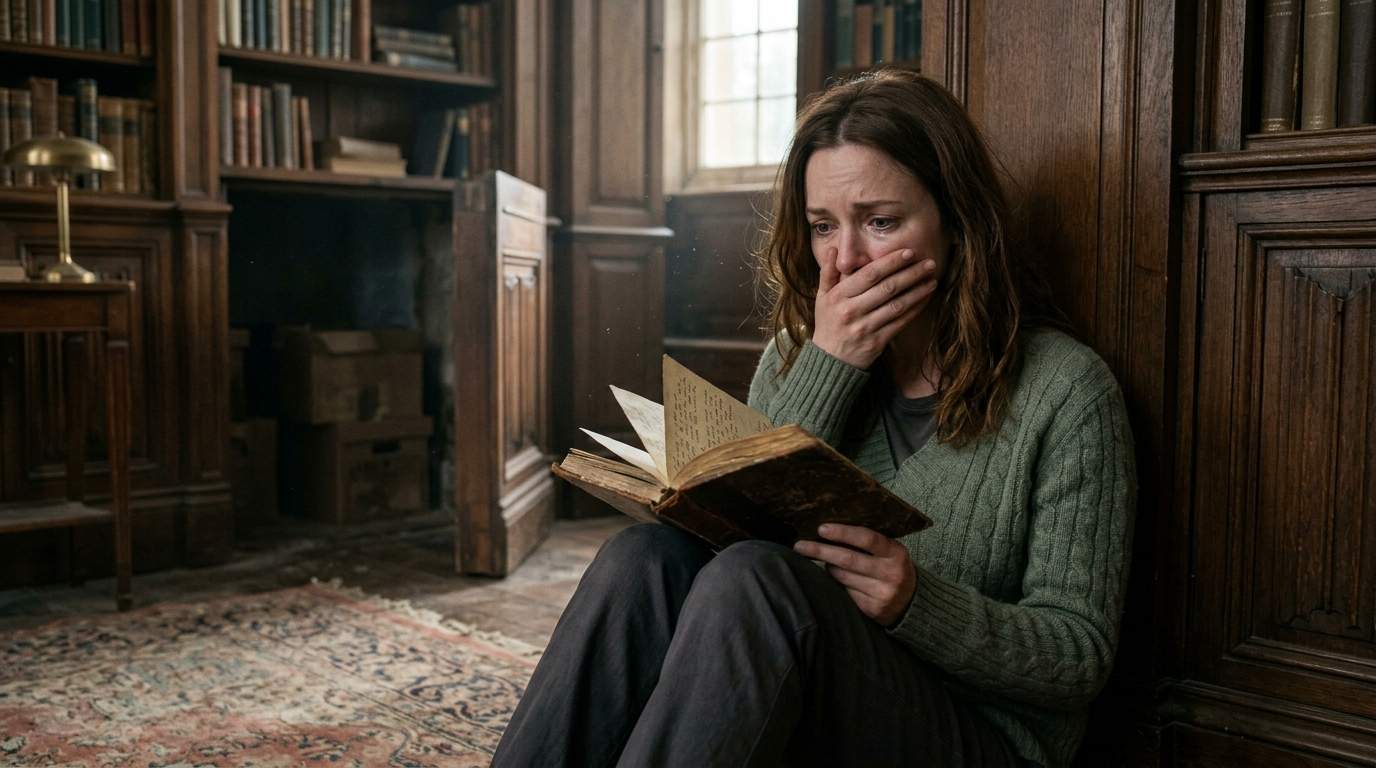Her 'missing' husband's diary, hidden in the mansion's secret room, exposed a horrifying family secret.