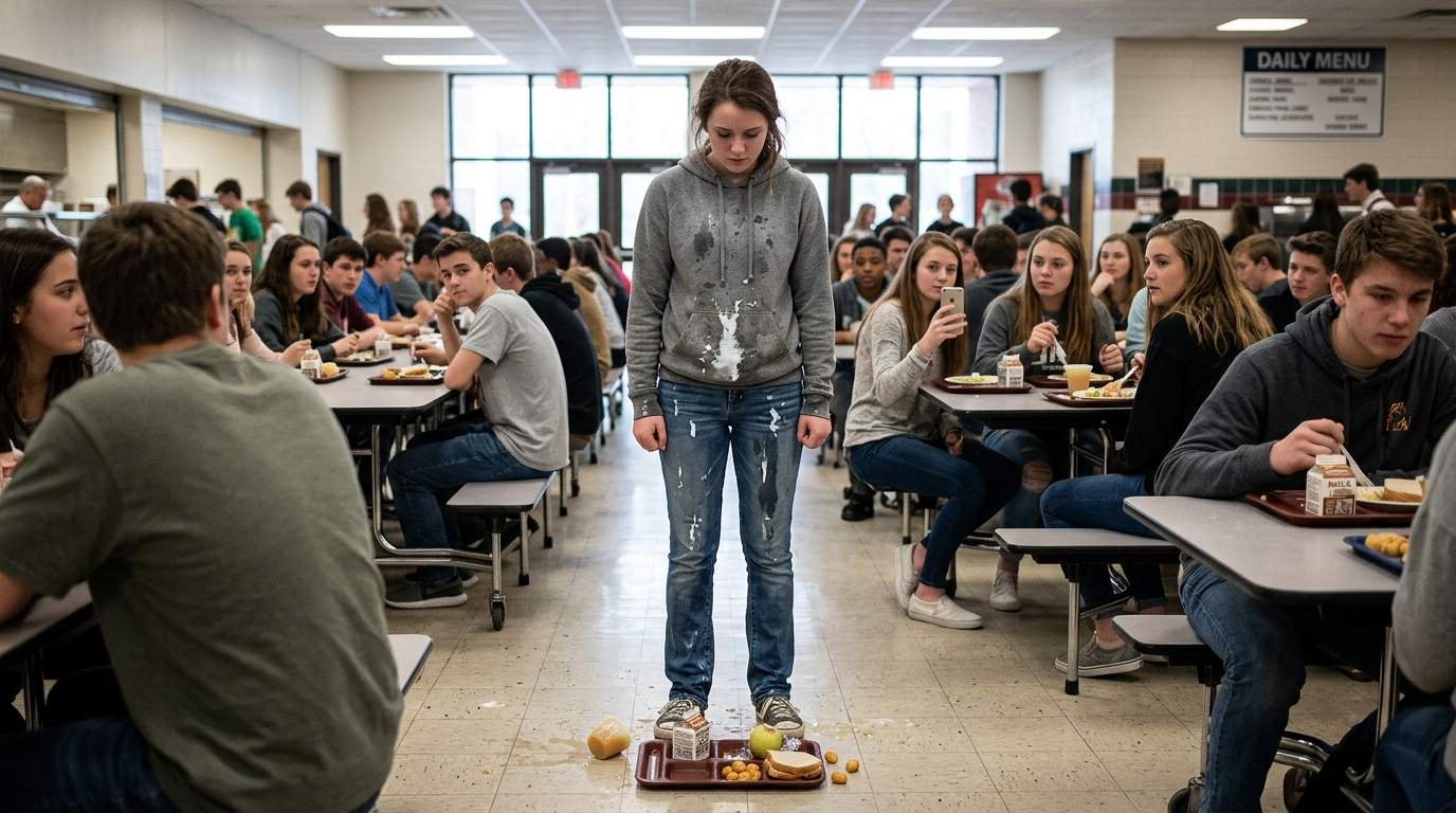 That moment when the entire cafeteria watched my tray go flying.
