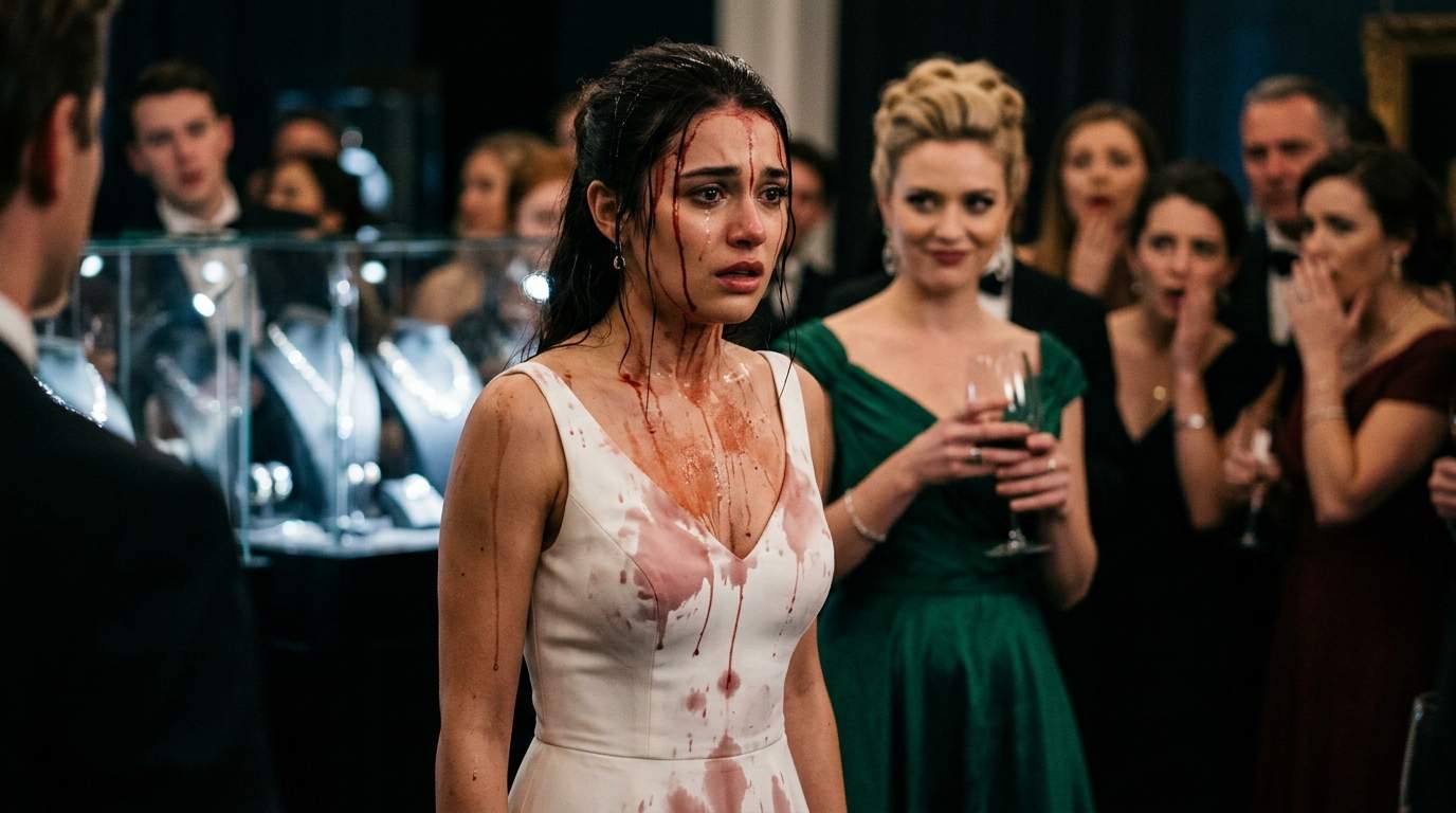 Luxury Jewelry Exhibition SHATTERED as Heiress Unleashes Wine 'Accident' on Rising Designer: Billionaire's Stunned Reaction Sparks New Scandal!