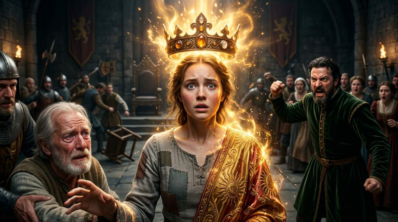 A Dying King's Royal Coronation Takes a Shocking Twist When the Ancient Magical Crown Rejects His Heir for a Hidden Maid!