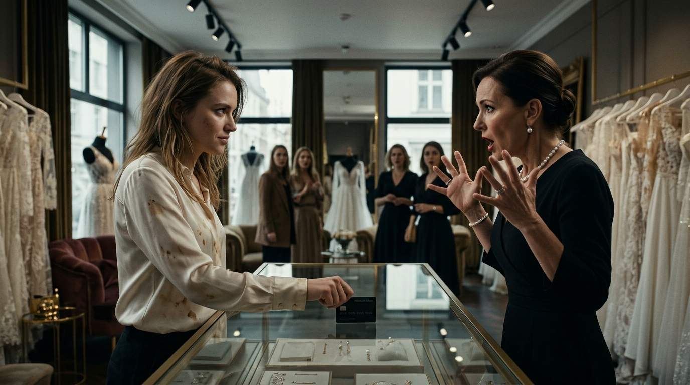 Brutal Coffee Attack in Luxury Bridal Boutique Goes Viral After Saleswoman’s Shocking Power Play Against Hidden Heir!