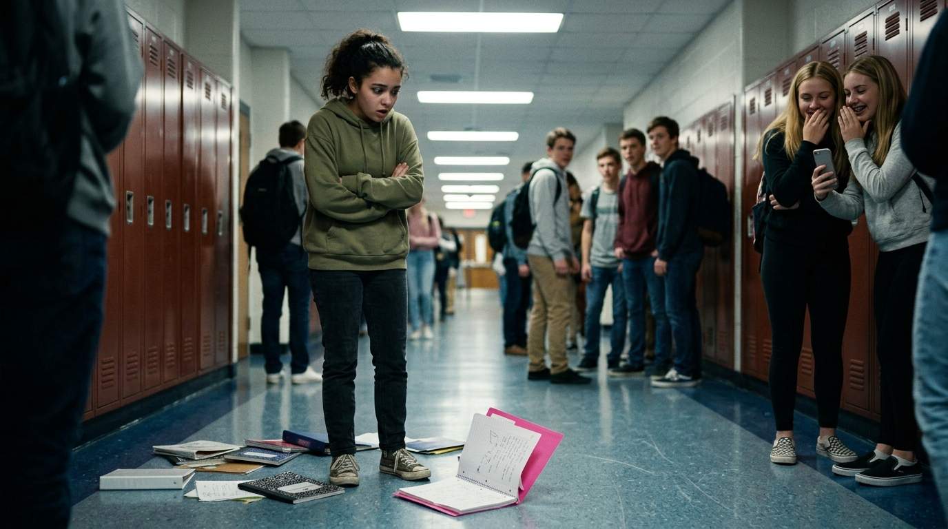 The day my entire life spilled out of my backpack in the school hall.