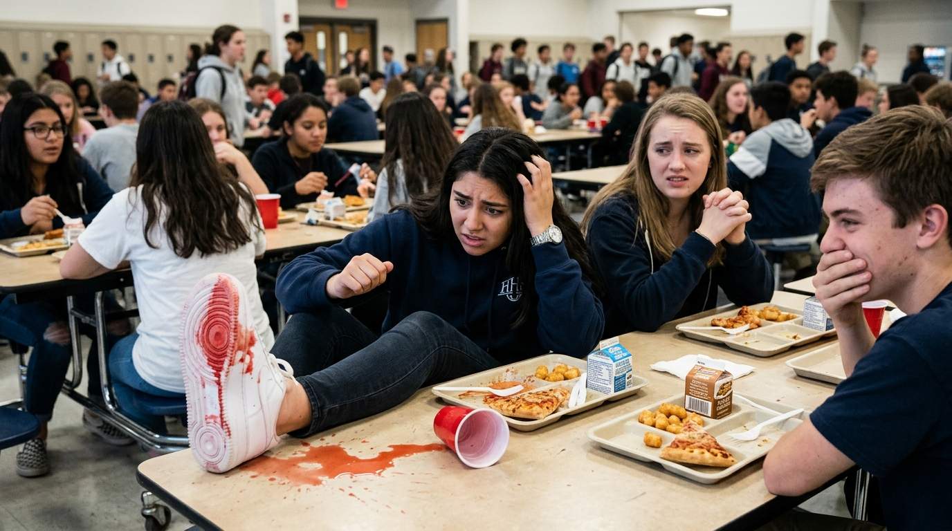 The cafeteria spill that ruined my new sneakers