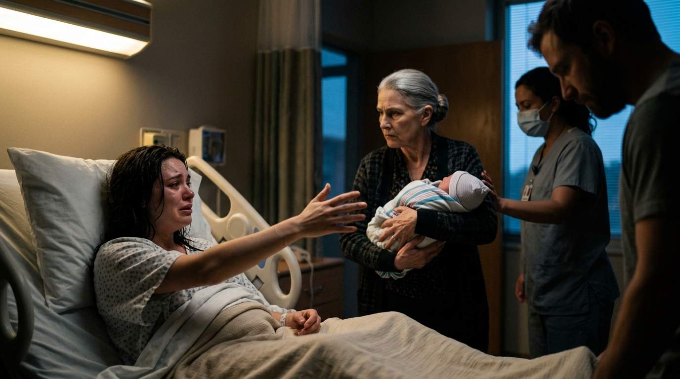 Hospital Nightmare: Overbearing Mother-in-Law Attempts to Abduct Newborn in Shocking Custody Battle Drama.