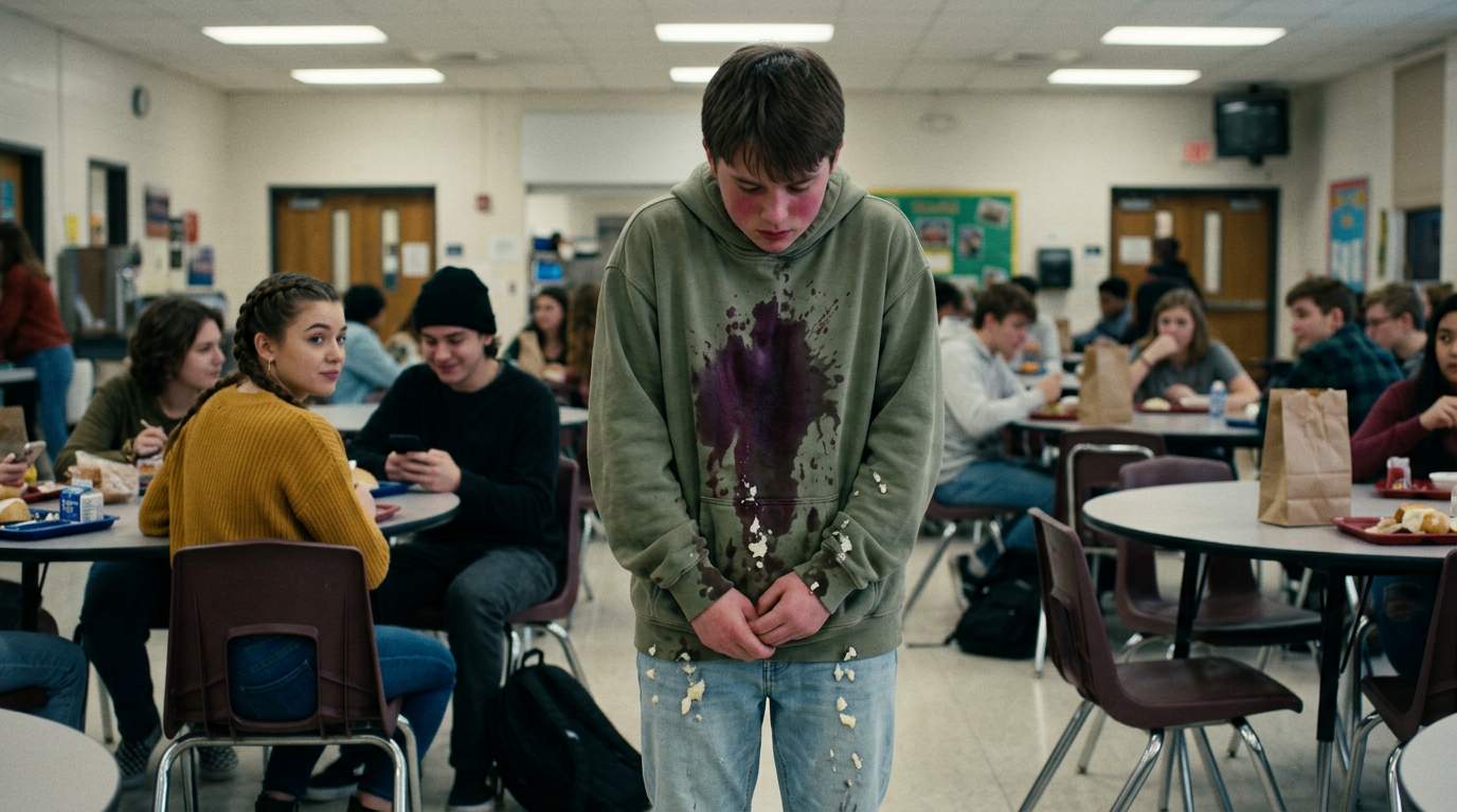 I still think about that spilled lunch tray.